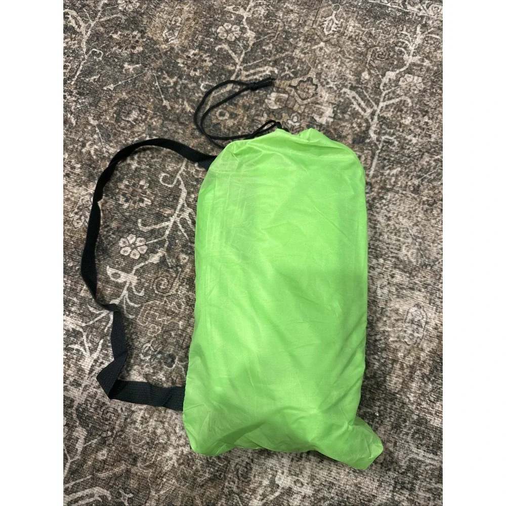 1 Green Inflatable Lounger Air Sofa Hammock, Inflatable Couch Portable Packable